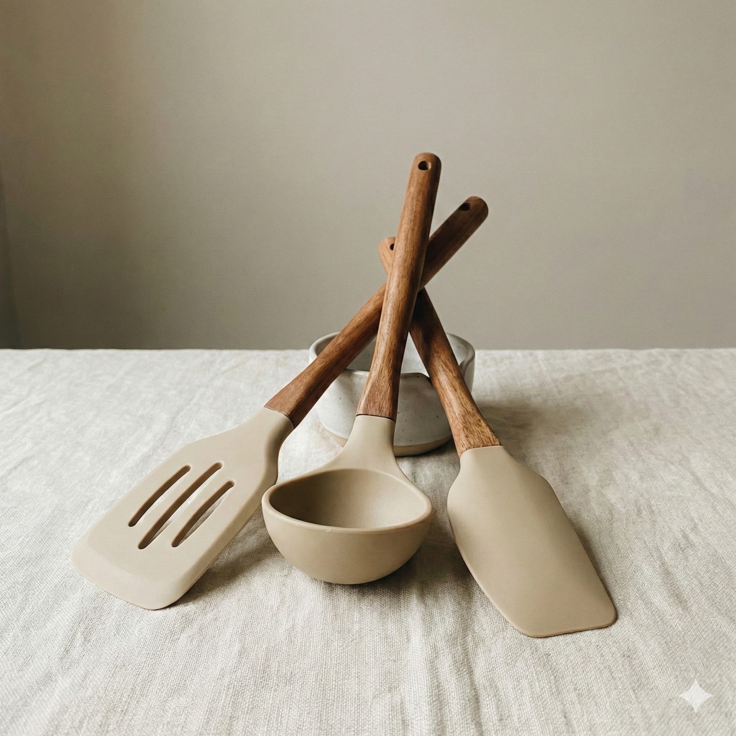 ست کفگیر و ملاقه سیلیکونی